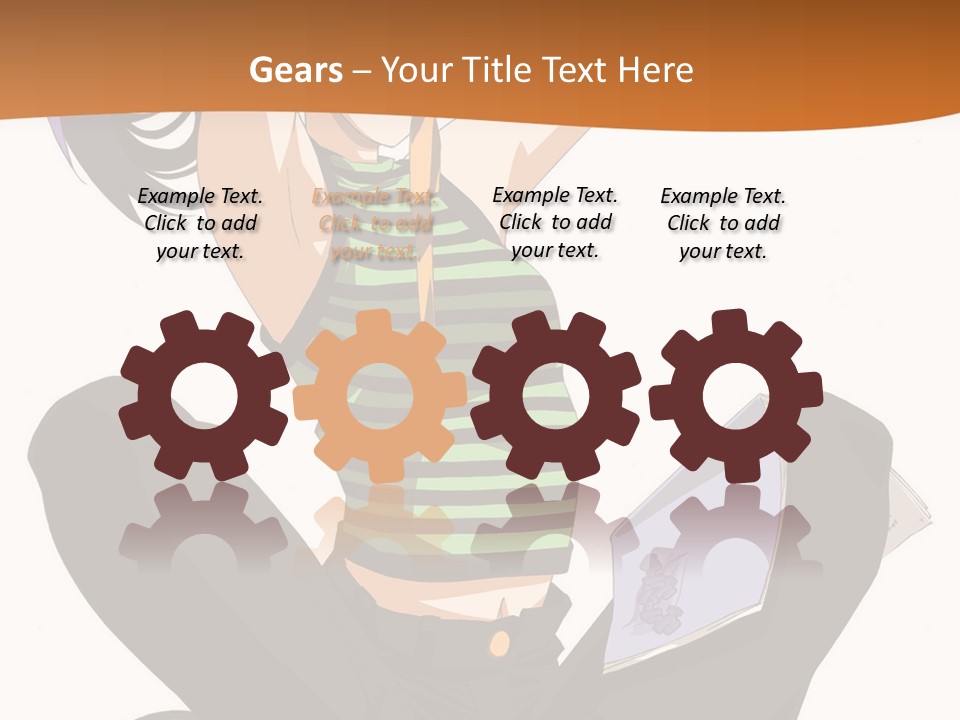 A Woman Sitting On The Floor With A Laptop PowerPoint Template