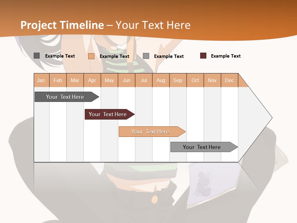 A Woman Sitting On The Floor With A Laptop PowerPoint Template