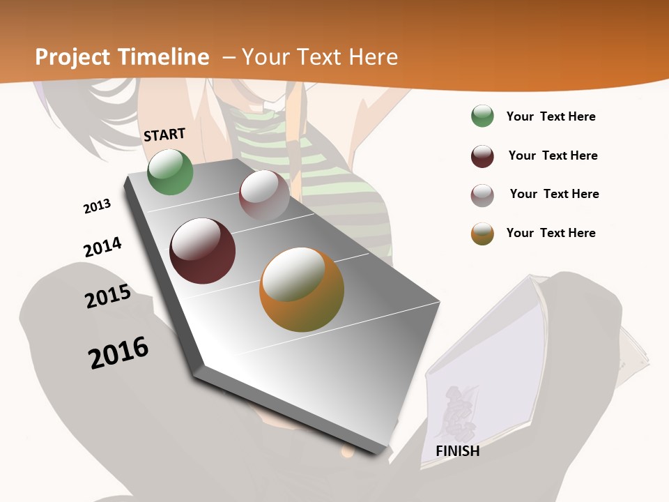 A Woman Sitting On The Floor With A Laptop PowerPoint Template