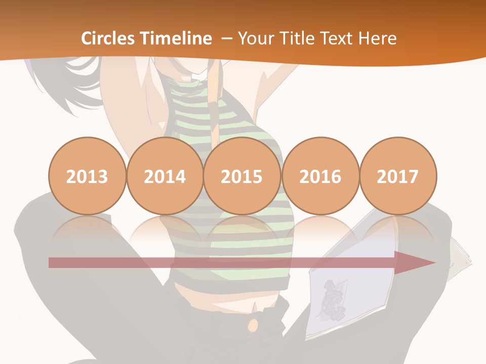 A Woman Sitting On The Floor With A Laptop PowerPoint Template