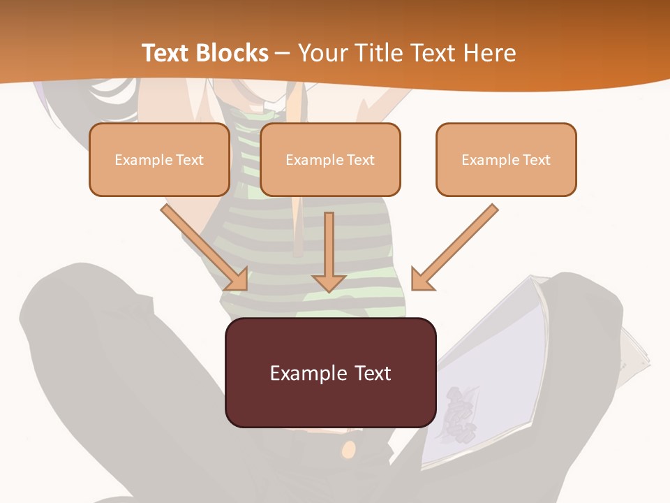 A Woman Sitting On The Floor With A Laptop PowerPoint Template