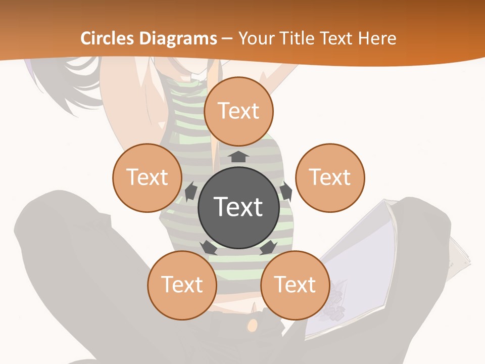 A Woman Sitting On The Floor With A Laptop PowerPoint Template