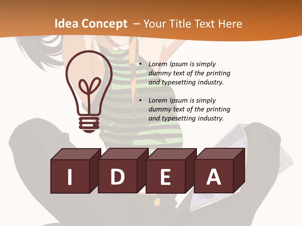 A Woman Sitting On The Floor With A Laptop PowerPoint Template