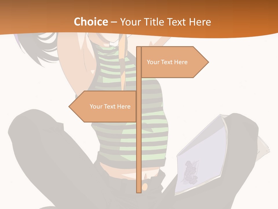 A Woman Sitting On The Floor With A Laptop PowerPoint Template