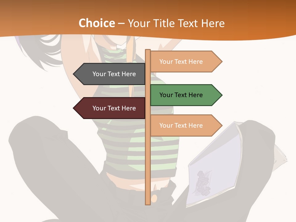 A Woman Sitting On The Floor With A Laptop PowerPoint Template