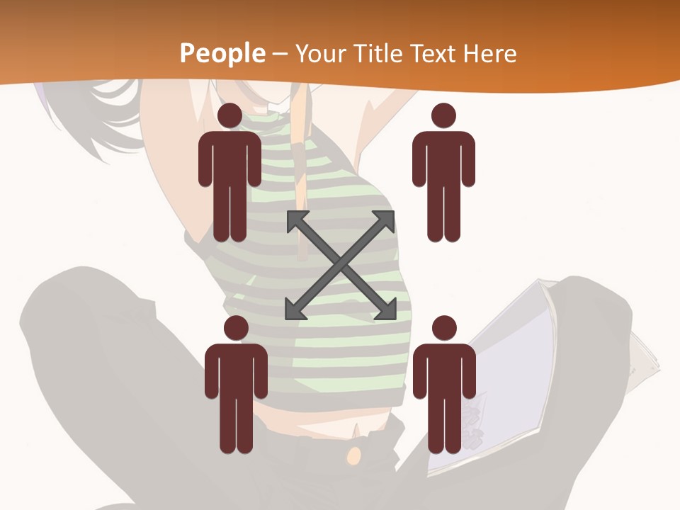 A Woman Sitting On The Floor With A Laptop PowerPoint Template