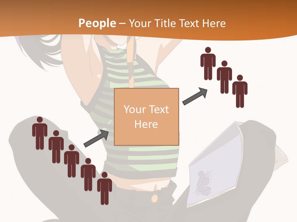 A Woman Sitting On The Floor With A Laptop PowerPoint Template