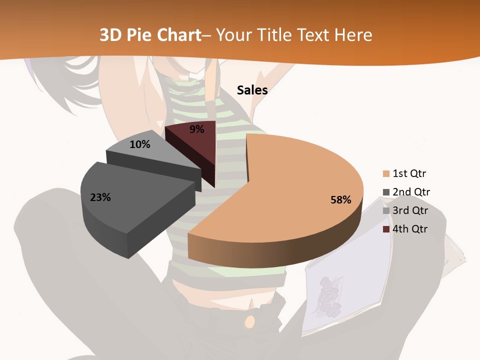 A Woman Sitting On The Floor With A Laptop PowerPoint Template