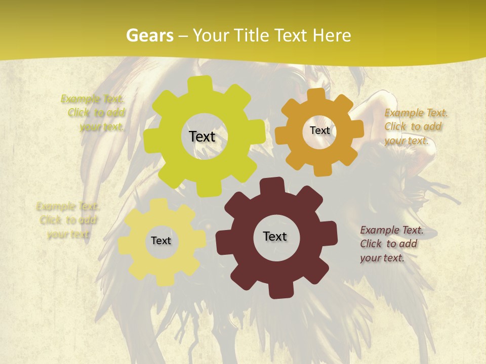 A Picture Of A Bird Sitting On Top Of A Plant PowerPoint Template