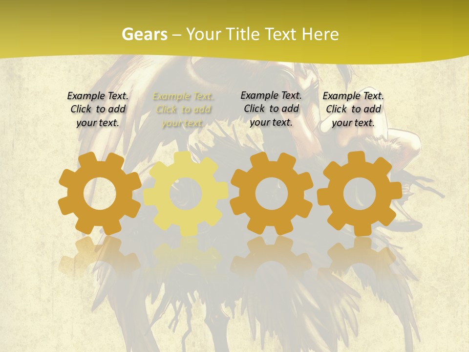 A Picture Of A Bird Sitting On Top Of A Plant PowerPoint Template