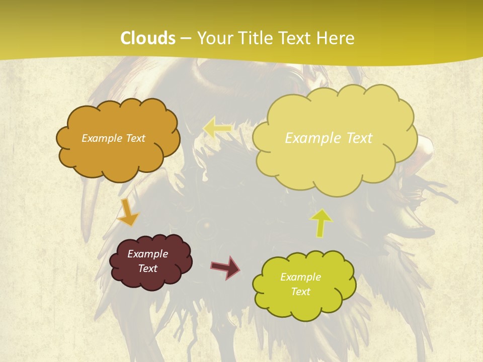 A Picture Of A Bird Sitting On Top Of A Plant PowerPoint Template