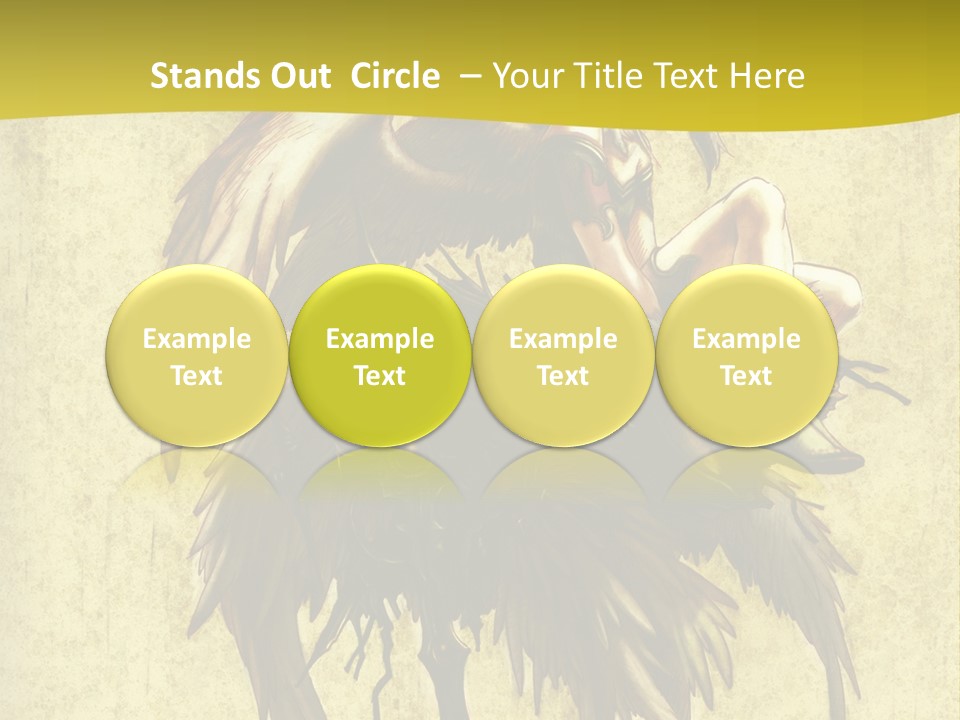 A Picture Of A Bird Sitting On Top Of A Plant PowerPoint Template