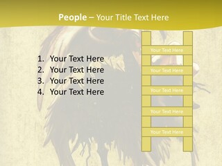 A Picture Of A Bird Sitting On Top Of A Plant PowerPoint Template