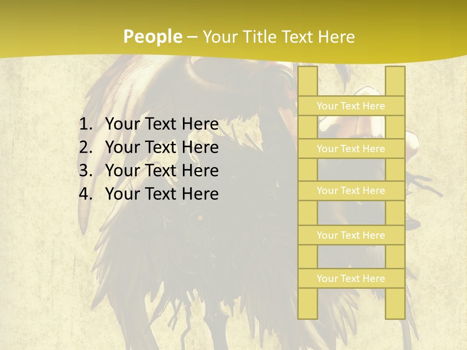 A Picture Of A Bird Sitting On Top Of A Plant PowerPoint Template