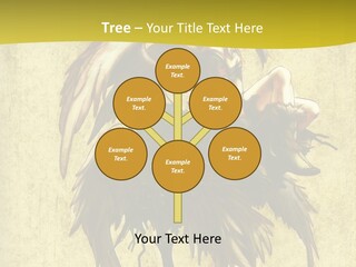 A Picture Of A Bird Sitting On Top Of A Plant PowerPoint Template