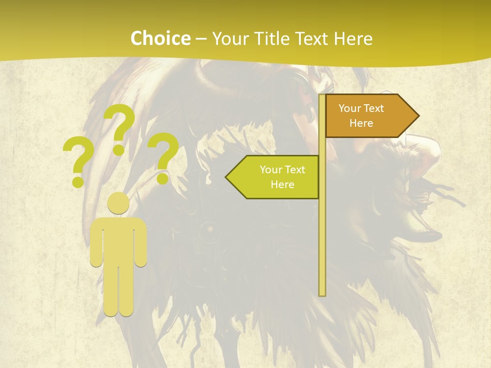 A Picture Of A Bird Sitting On Top Of A Plant PowerPoint Template