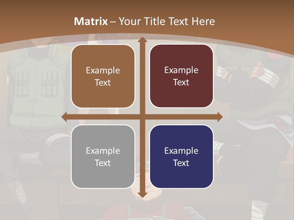 A Group Of Anime Characters Sitting On A Bench PowerPoint Template