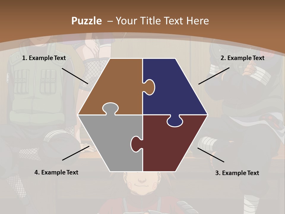 A Group Of Anime Characters Sitting On A Bench PowerPoint Template