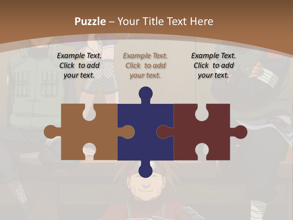 A Group Of Anime Characters Sitting On A Bench PowerPoint Template