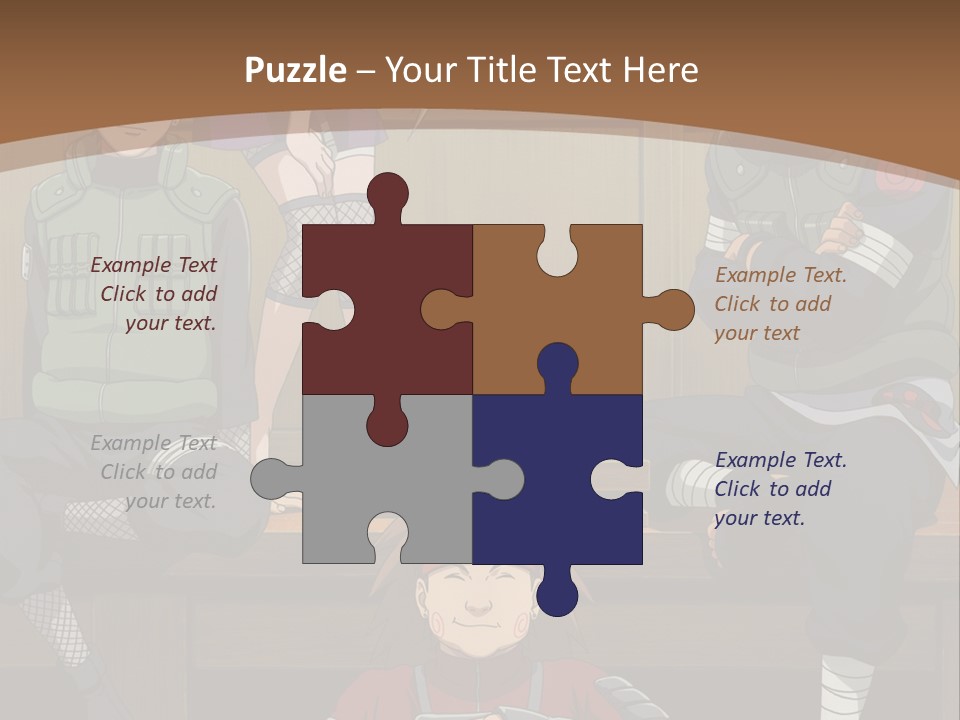 A Group Of Anime Characters Sitting On A Bench PowerPoint Template