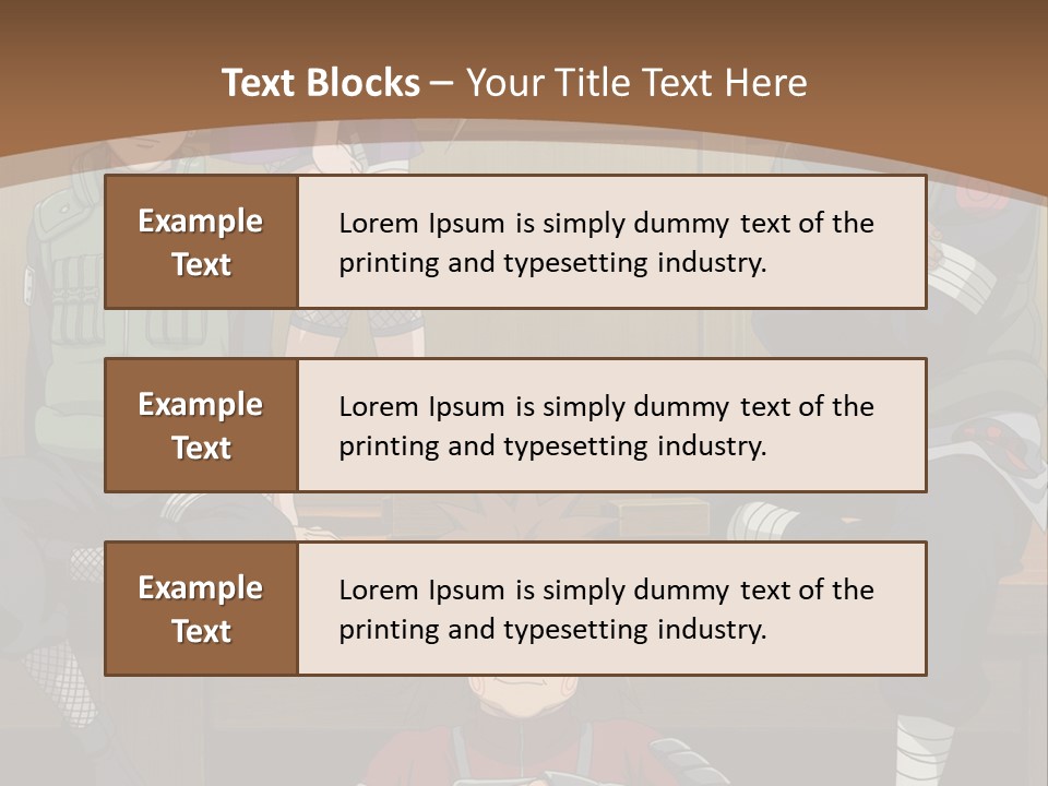 A Group Of Anime Characters Sitting On A Bench PowerPoint Template