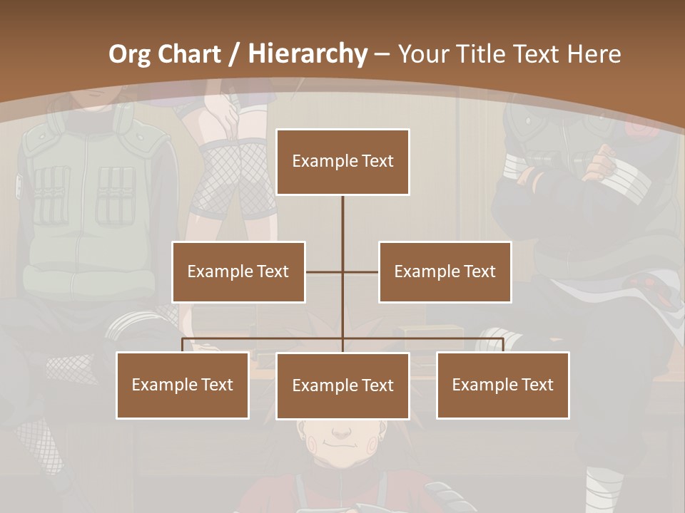 A Group Of Anime Characters Sitting On A Bench PowerPoint Template