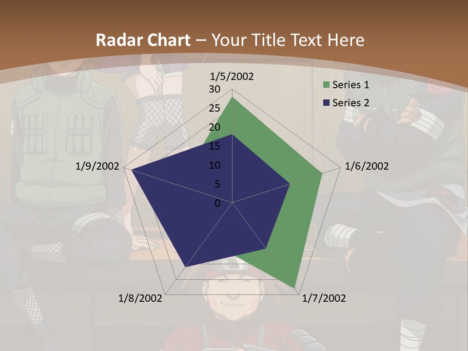 A Group Of Anime Characters Sitting On A Bench PowerPoint Template