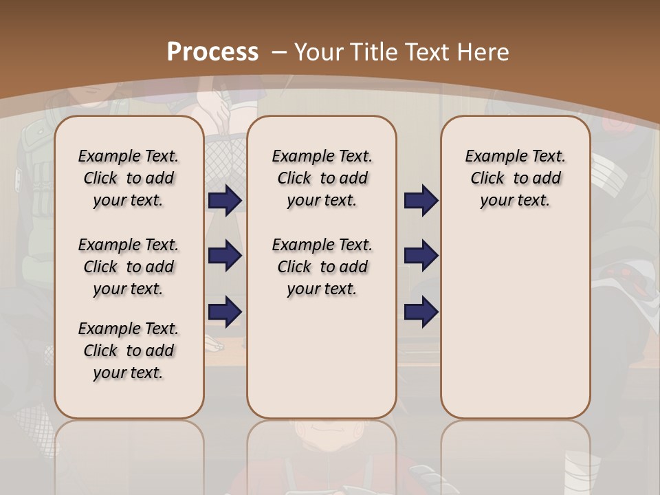 A Group Of Anime Characters Sitting On A Bench PowerPoint Template