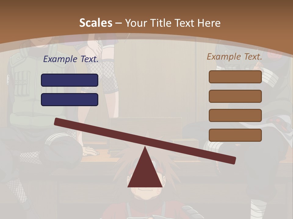 A Group Of Anime Characters Sitting On A Bench PowerPoint Template
