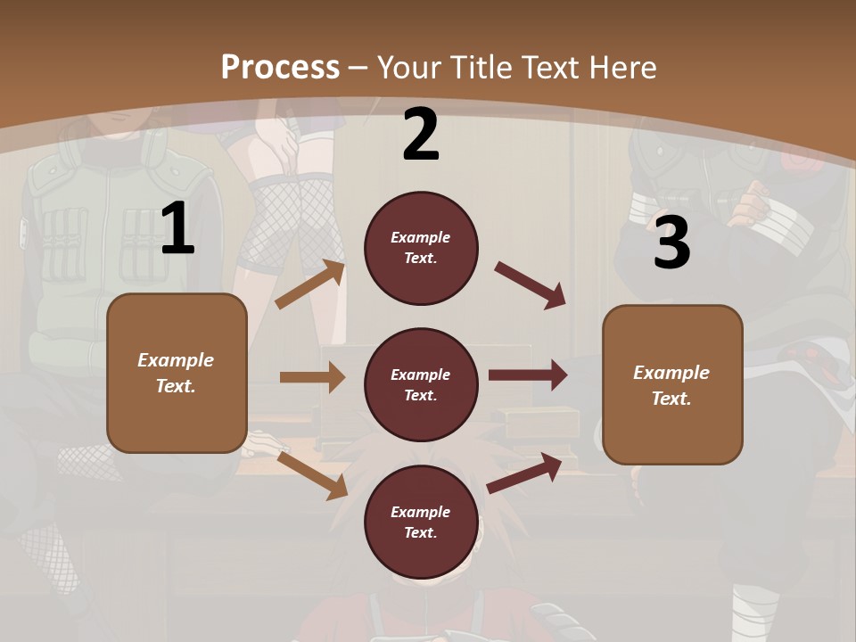 A Group Of Anime Characters Sitting On A Bench PowerPoint Template