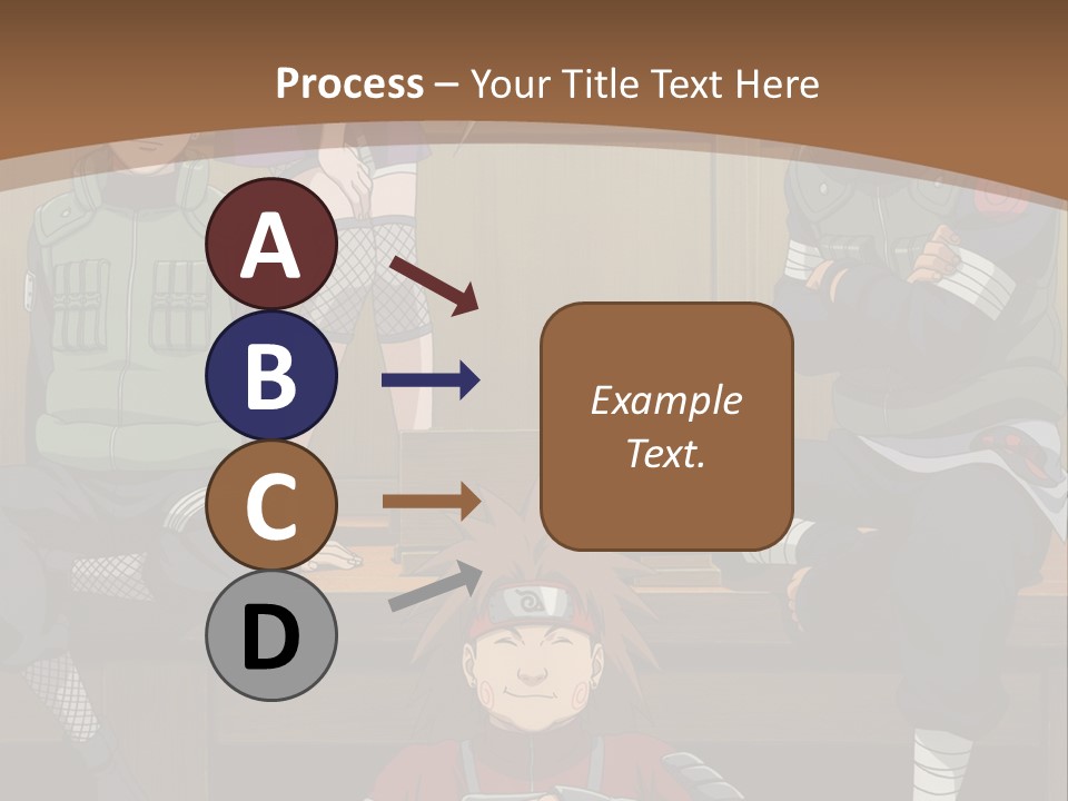 A Group Of Anime Characters Sitting On A Bench PowerPoint Template