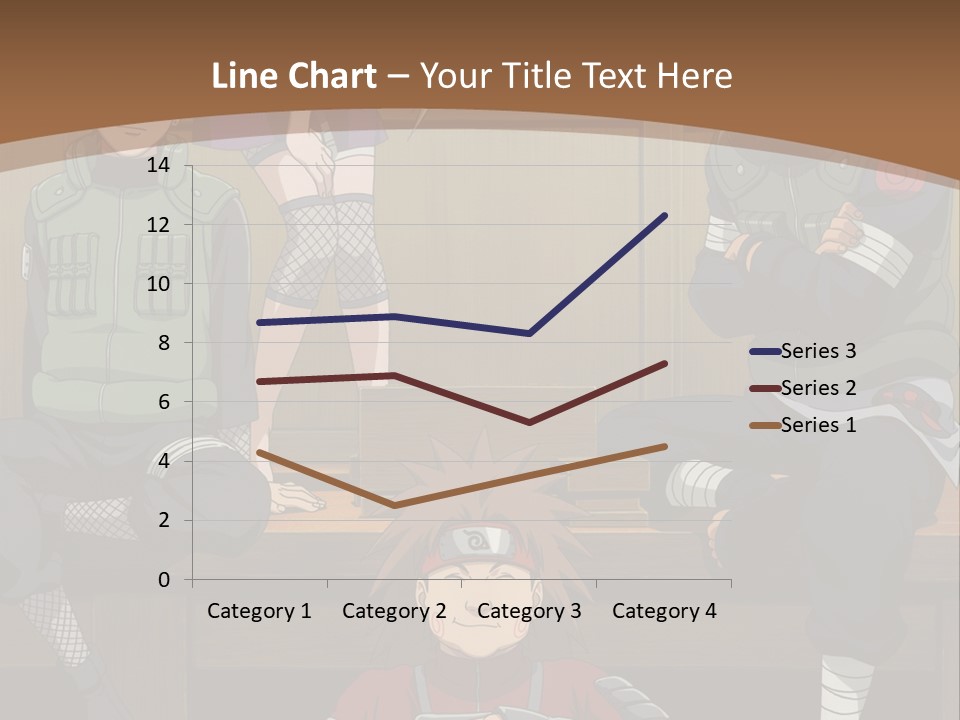A Group Of Anime Characters Sitting On A Bench PowerPoint Template