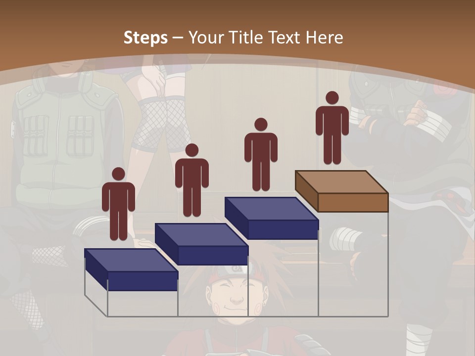 A Group Of Anime Characters Sitting On A Bench PowerPoint Template