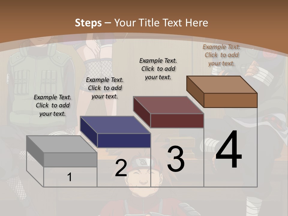 A Group Of Anime Characters Sitting On A Bench PowerPoint Template