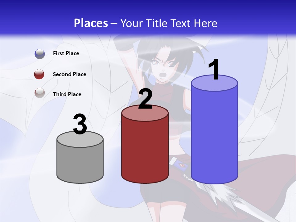 A Woman With A Sword In Her Hand And A Dragon In The Background PowerPoint Template