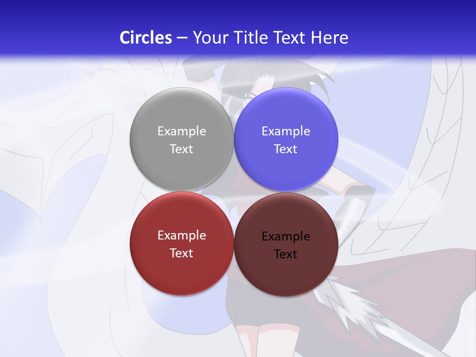 A Woman With A Sword In Her Hand And A Dragon In The Background PowerPoint Template