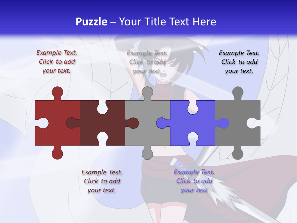 A Woman With A Sword In Her Hand And A Dragon In The Background PowerPoint Template