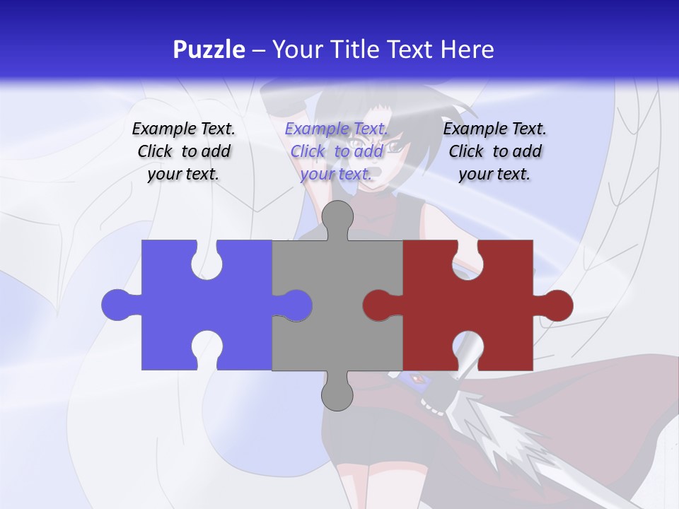 A Woman With A Sword In Her Hand And A Dragon In The Background PowerPoint Template