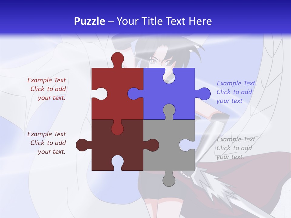 A Woman With A Sword In Her Hand And A Dragon In The Background PowerPoint Template