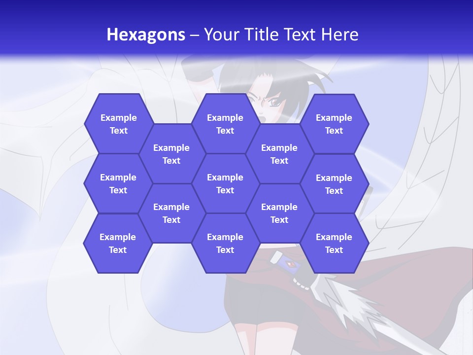 A Woman With A Sword In Her Hand And A Dragon In The Background PowerPoint Template