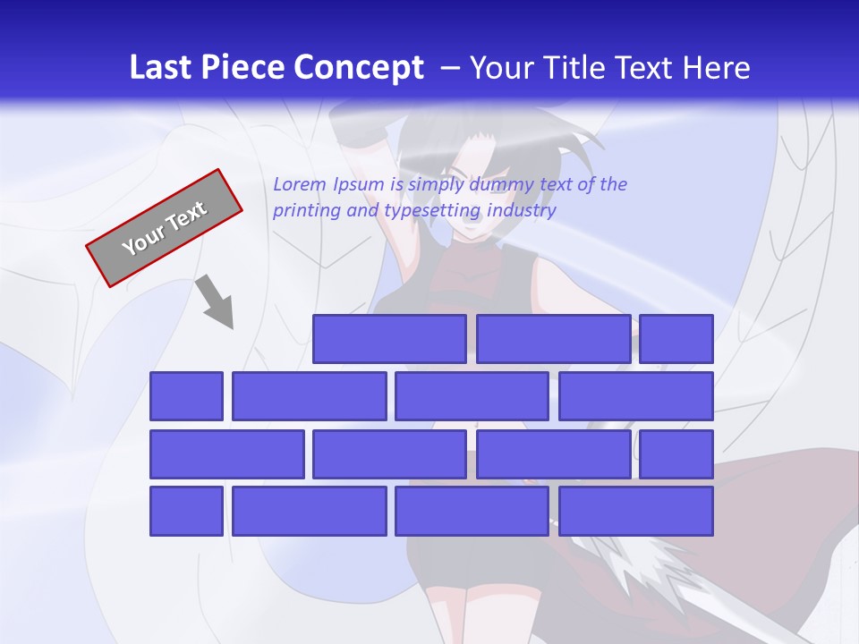 A Woman With A Sword In Her Hand And A Dragon In The Background PowerPoint Template