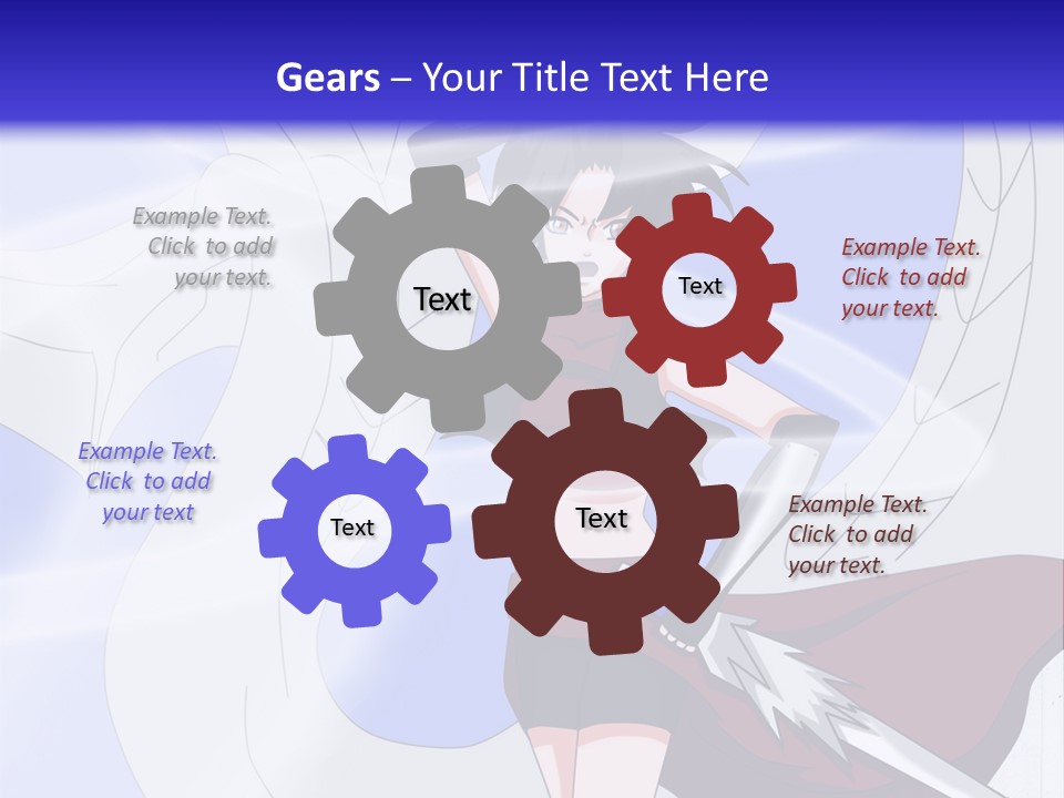 A Woman With A Sword In Her Hand And A Dragon In The Background PowerPoint Template