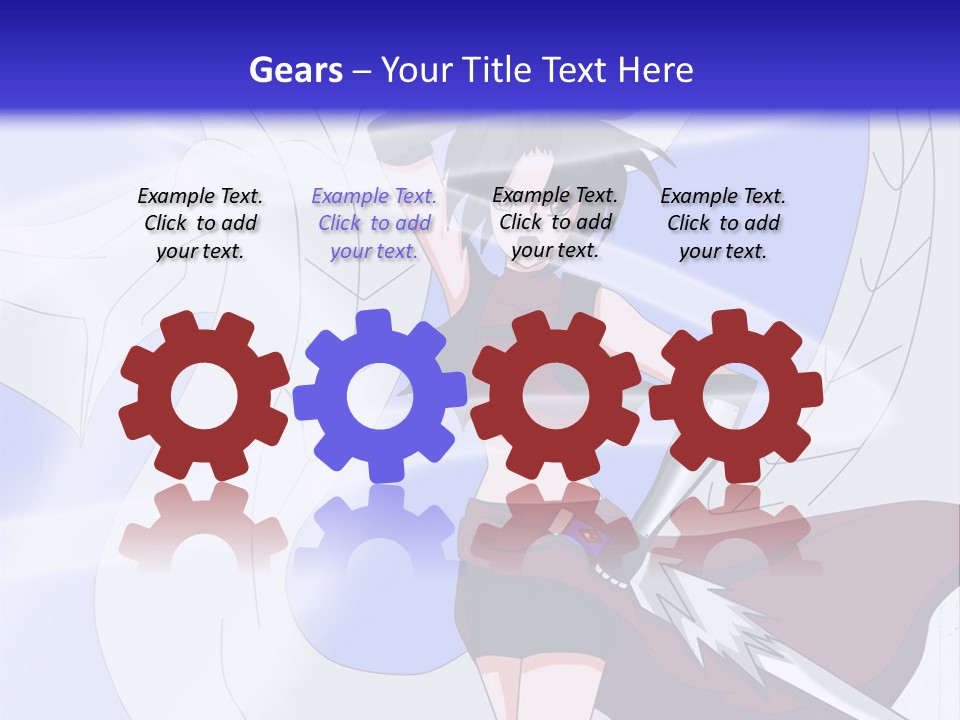 A Woman With A Sword In Her Hand And A Dragon In The Background PowerPoint Template