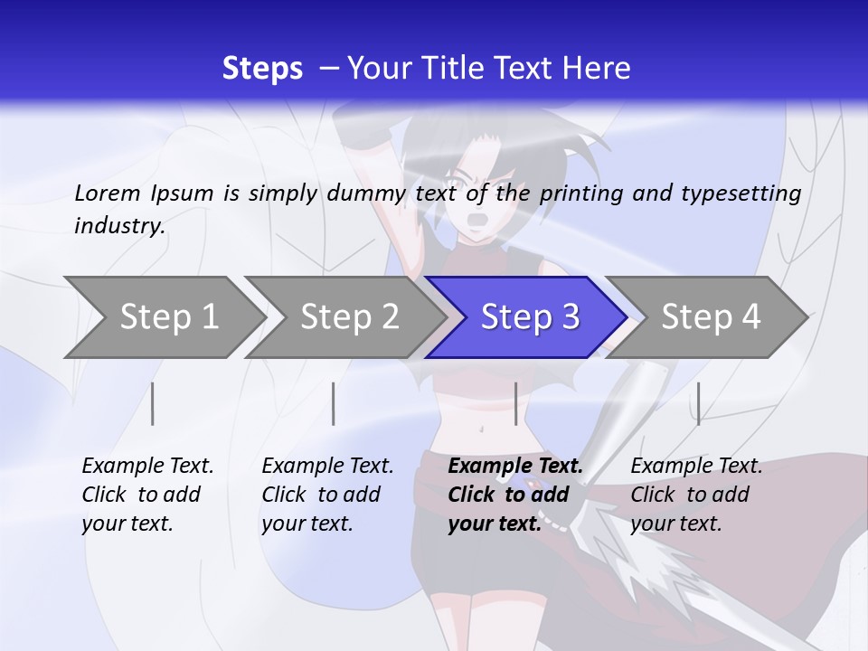 A Woman With A Sword In Her Hand And A Dragon In The Background PowerPoint Template