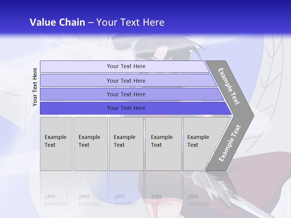 A Woman With A Sword In Her Hand And A Dragon In The Background PowerPoint Template