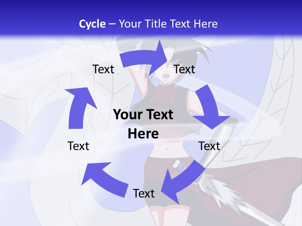 A Woman With A Sword In Her Hand And A Dragon In The Background PowerPoint Template