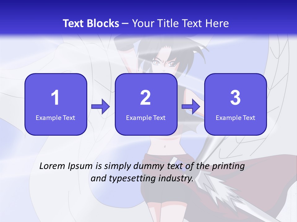 A Woman With A Sword In Her Hand And A Dragon In The Background PowerPoint Template