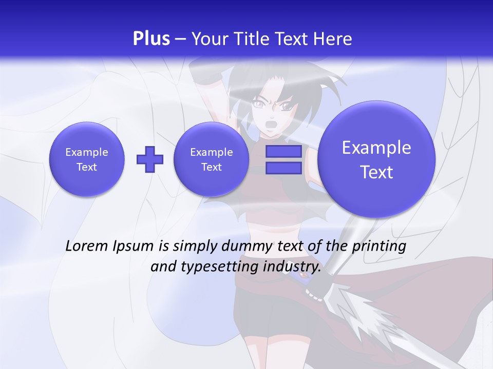 A Woman With A Sword In Her Hand And A Dragon In The Background PowerPoint Template