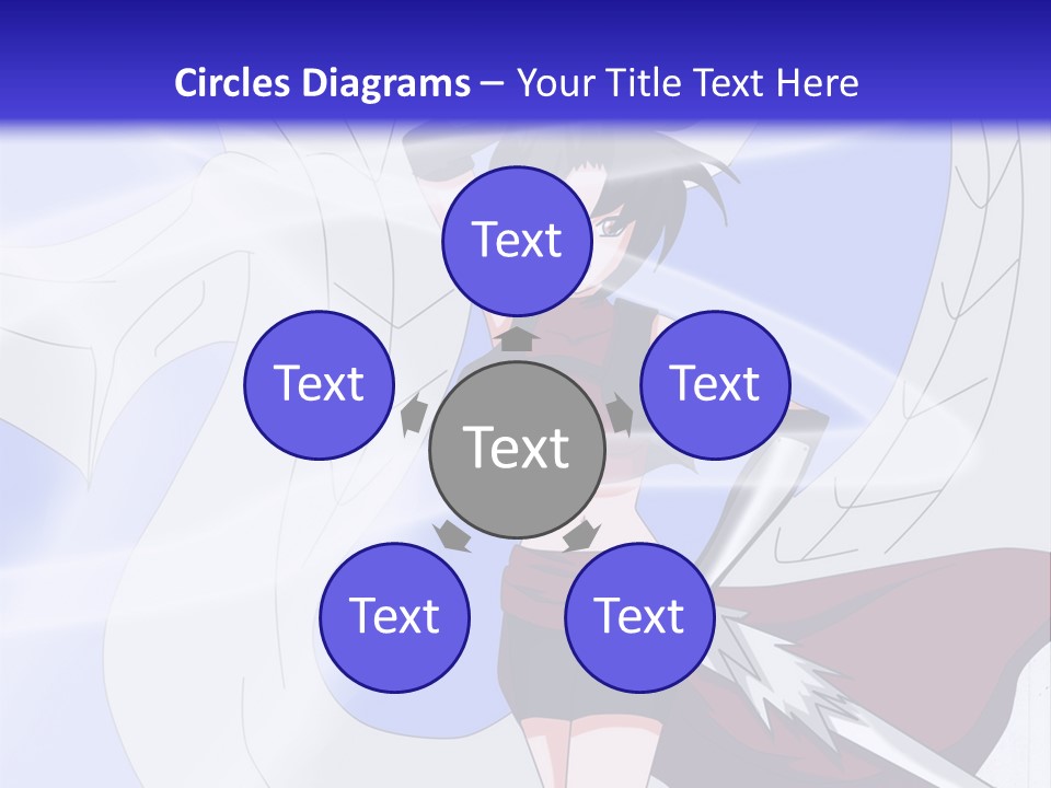 A Woman With A Sword In Her Hand And A Dragon In The Background PowerPoint Template