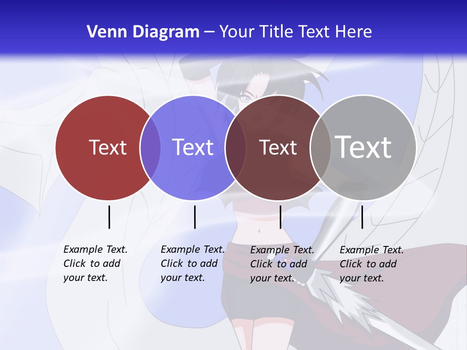 A Woman With A Sword In Her Hand And A Dragon In The Background PowerPoint Template